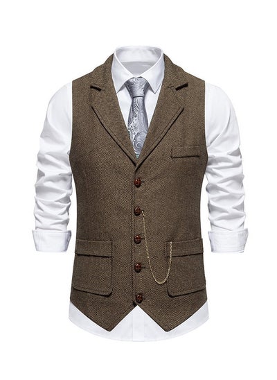 اشتري New Retro Lapel Suit Vest في الامارات