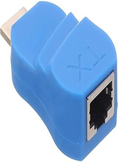 Buy Keendex kx1827 extender hdmi by cable lan ethernet cat5e/6e transmit dustance 30m support 4k - blue in Egypt