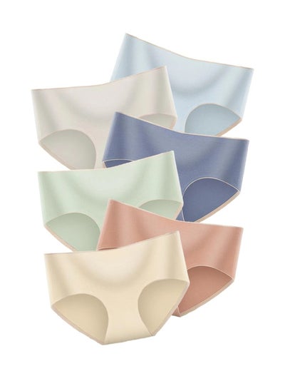 Buy Zeemey 6-Piece Cotton Bikini Breathable Panties Low Waist Fashionable Ladies Charming Thick Bottom in Saudi Arabia