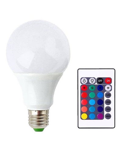 Buy Globe bulb colored with white remote control 5 watt E27 brand in Saudi Arabia