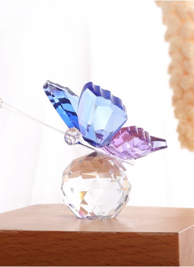 Buy Crystal Butterfly Figurines with Ball Base for Home Wedding Decoration Glass Butterflies Ornaments Collectibles Figurines Valentine's Day for Lovers Gifts For Mother Sisters Brother And Friend in Saudi Arabia