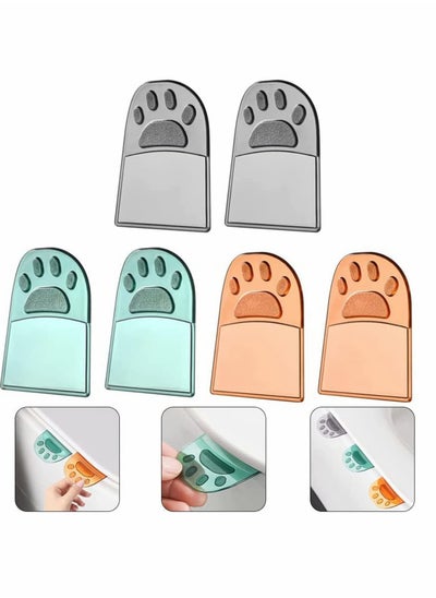 Buy Cat Paw Toilet Seat Lifter 6 Pack – Lift Toilet Lid without Touching | Self-Adhesive Hygiene for Office, Hotel, Home | Plastic Toilet Cover Lifter in UAE