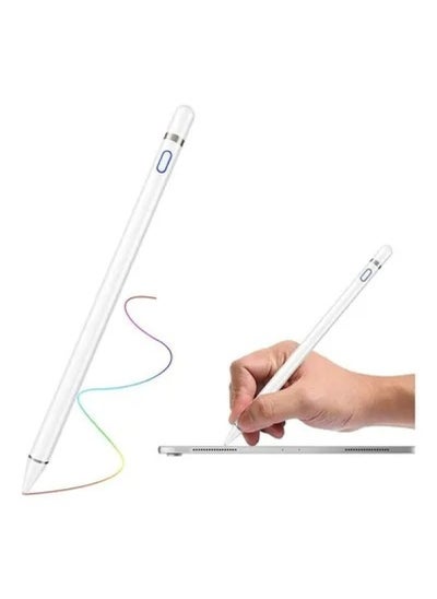 Buy High Tech Smart Stylus Pen For iPad/ Tab/ Mediapad White in UAE