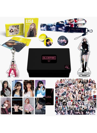 Buy Blackpink LISA Box Set With Lomo Cards, Acrylic Stand, Hand Account Tape, Lanyard, Stickers, Photo Card in Saudi Arabia