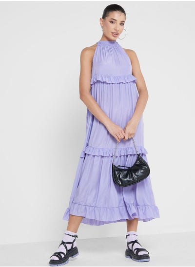 اشتري Ruffle Detail Tiered Dress في الامارات