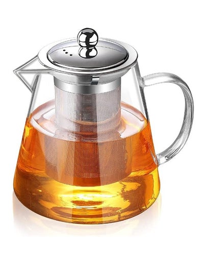 Buy Glass Teapot with Infuser Tea Pot 32oz/43oz Tea Kettle Stovetop Safe Blooming and Loose Leaf Tea Maker Set (32oz/ 950ml) in UAE