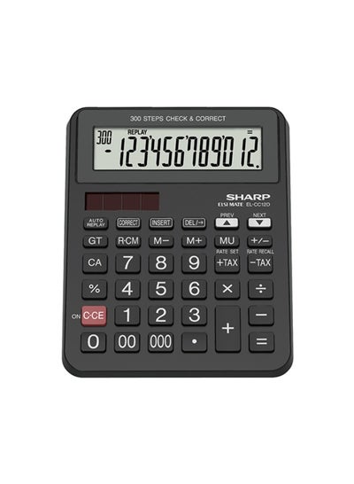 اشتري آلة حاسبة مالية شارب شاشة متوسطة 12 رقم - مزودة بخلية ضوئية في مصر