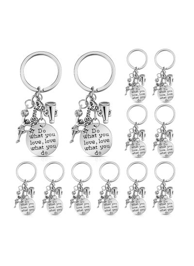 Buy Cheerleader Charm Keychain, Cheerleading Gifts Cheer Stuff Cheer Team Gifts Cheer Jewelry for Girls Women, Silver (6 Pcs) in Saudi Arabia