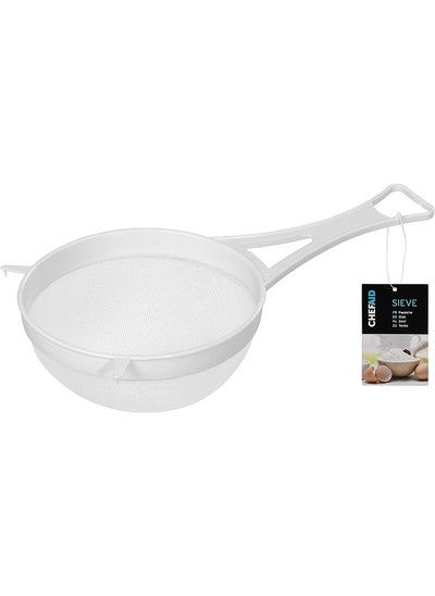 Buy 18Cm 10 Inch White Plastic Strainer in UAE