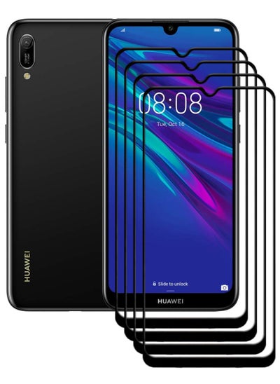 Buy 4 Pieces Antistatic ESD Dustproof Premium Quality High Definition Tempered Glass Screen Protector Designed For Huawei Y6 (2019) in UAE