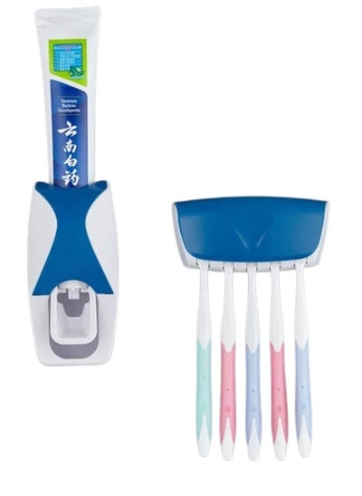 Buy Automatic Toothpaste Dispenser And Toothbrush Holder (Random Color) in Egypt