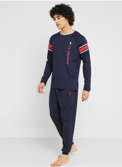 Buy Crew Neck T-Shirt Pyjama Set in UAE