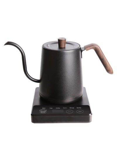 Buy Gooseneck Electric Kettle,Smart Touchscreen coffee pot with Selectable Mode Temperature,SUS304 Stainless Steel,Water flow control,Wooden Non-slip Handle( 28oz/0.8L) in Saudi Arabia