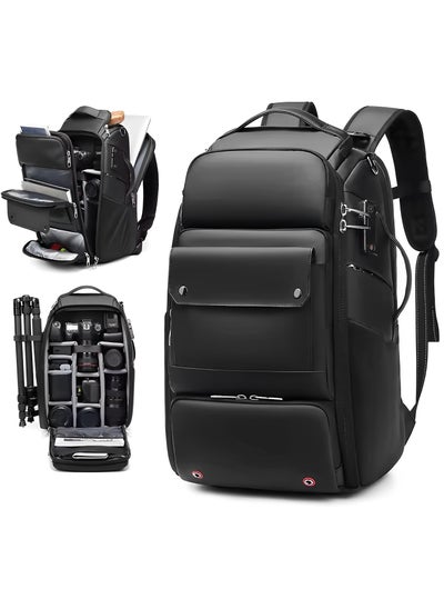 Buy Skycare camera Bag Professional Camera Backpack for DSLR SLR Mirrorless Camera Waterproof Camera Laptop Backpack 17 Inch Anti Theft Travel Camera Case Large Capacity Photography Backpack Black in Saudi Arabia