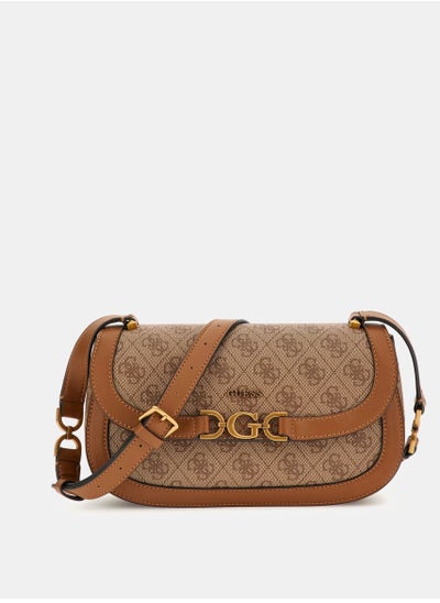 Buy Guess Dagan 4G Logo Beige Crossbody Bag for Women in UAE