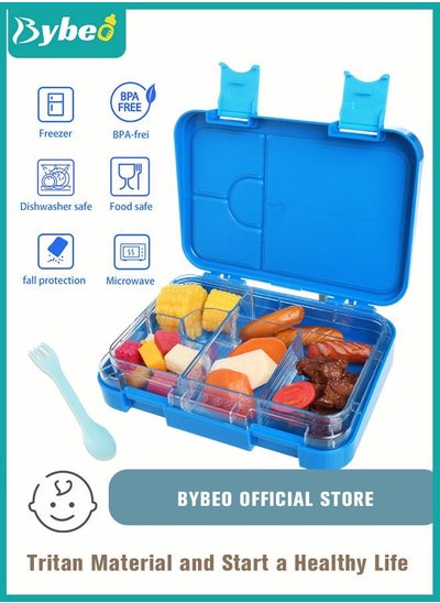 Buy Tritan Bento Boxes, BPA FREE Lunch Box for School / Office / Travel 6 Compartments Meal Prep in UAE