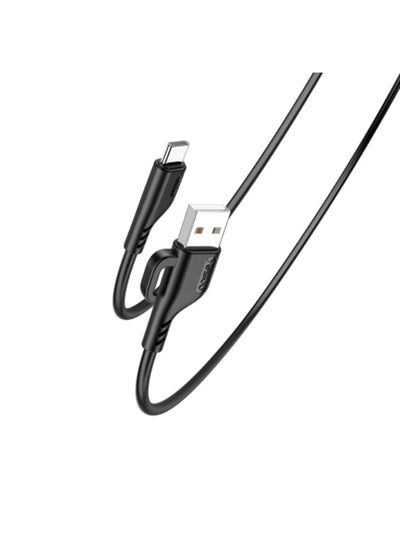 Buy CA105 High Quality Charging Data USB-A To USB-C Cable 2.4A, 120cm - Black in Egypt