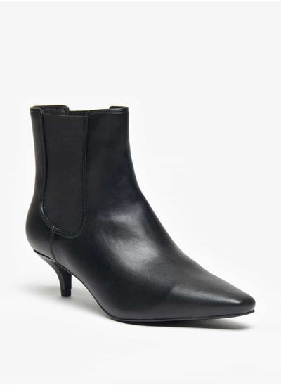 اشتري Women's Solid Slip-On Ankle Boots with Stilleto Heels في الامارات