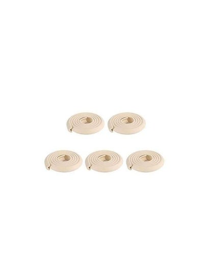 اشتري 5 Pcs 2M L Shape Baby Safety Table Edge Corner Protector Guard Cushion Anti-collision Strip Bumper Strip, Beige في الامارات