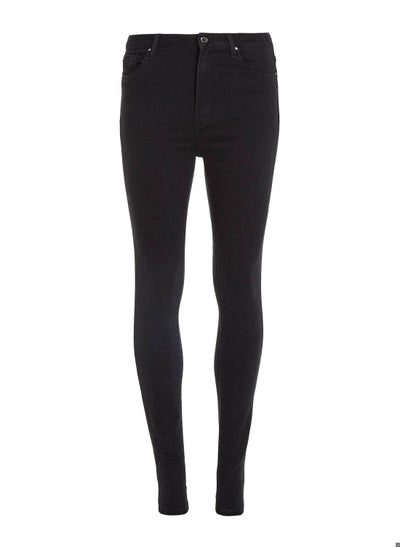 Buy Women's Flex Harlem High Rise Super Skinny Jeans, Black in UAE