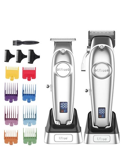 Buy Waterproof Electric Hair Clippers Beard Grooming Kit for Men USB Rechargeable in Saudi Arabia