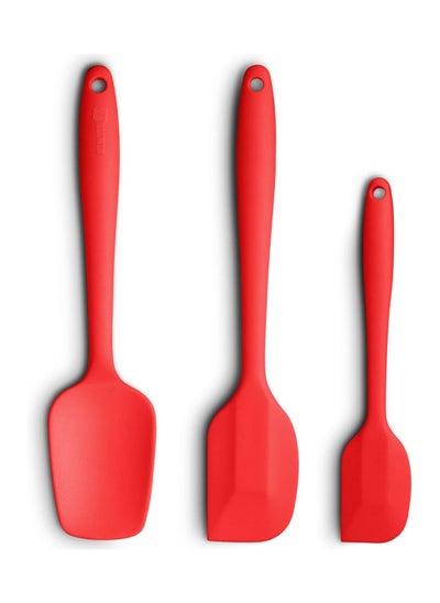 Buy 3-Piece Silicone Spatula Set For Cooking - Baking and Mixing in UAE