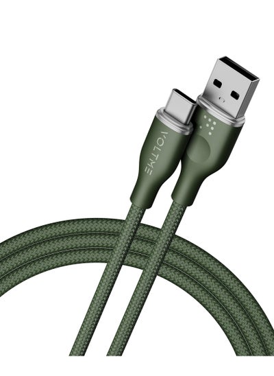 اشتري USB C Charger Cable, 3A 60W PD (3.3ft/1.0m), Double Nylon Braided Type C Charging Cable Fast Charge for iPhone 15 Pro Max, MacBook Pro 2020, iPad Pro 2021, iPad Air 5, Galaxy S21, Pixel, Switch, Green في الامارات