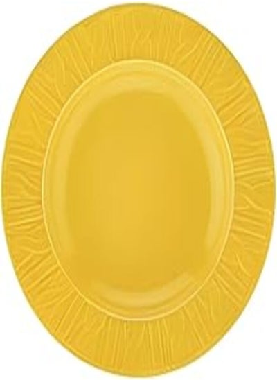 Buy KUTAHYA Deep plate, Porcelain 25cm - Yellow in Egypt