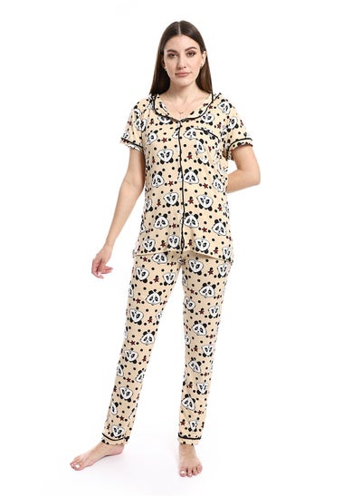 Buy Women Pajama Set With Pants And Button Design in Egypt