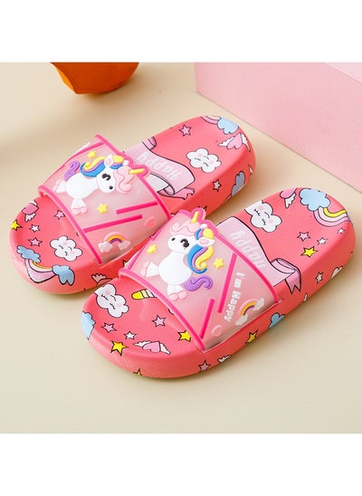 Buy Bath Shower Unicorn Slippers For Kids Indoor & Outdoor Open Toe Casual Shoes in UAE