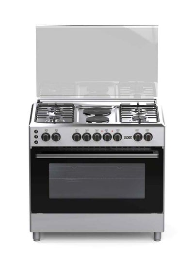 Buy Xper oven 89.8 * 59.5 cm 4 gas + 2 electric Turkish steel, XP990GEEN in Saudi Arabia