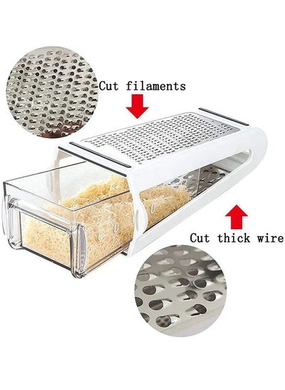 Buy 2-Sided Cheese & Vegetable Grater with Drawer in Egypt