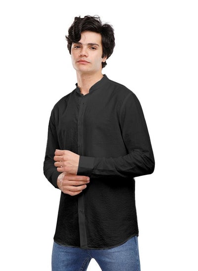 اشتري قميص كوب بيسك للرجال - مقاس عادي - أسود في مصر