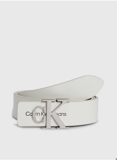 Buy Women's Leather Logo Belt - Leather, Blue in UAE