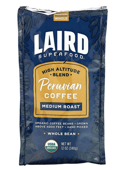 اشتري Peruvian Coffee Whole Bean Medium Roast 12 oz (340 g) في الامارات