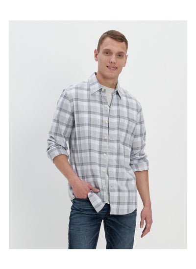 Buy AE Plaid Poplin Button-Up Shirt in UAE