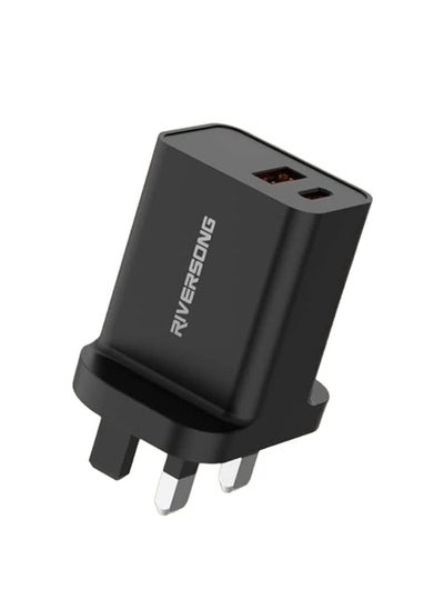 اشتري Safekub D6 30W PD QC Wall Charger Black في السعودية