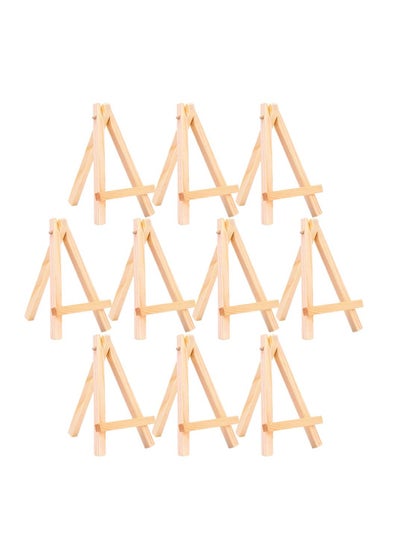 اشتري Mini Wooden Easel, SYOSI Desktop Small Easel, Wooden Photo Frame Tripod, Digital Oil Painting Display Mini Easel, Advertising Display Stand, 10 Pieces في الامارات