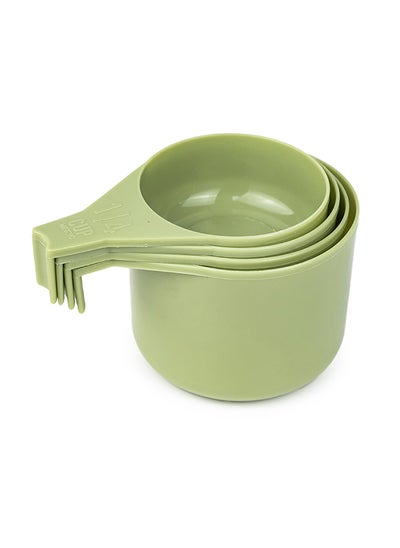 Buy 4Pcs Self Stacking Measuring Cups Green in UAE