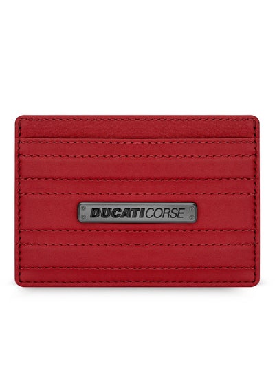 اشتري Ducati Corse Linea Red Genuine Leather Card Holder For Men - DTLGD2200101 في الامارات