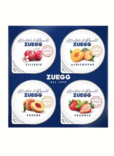 اشتري Zuegg's 4x25g Mix Fruit Jam Portions: A Flavorful Fruity Fiesta to Savor - Italian Juice في الامارات