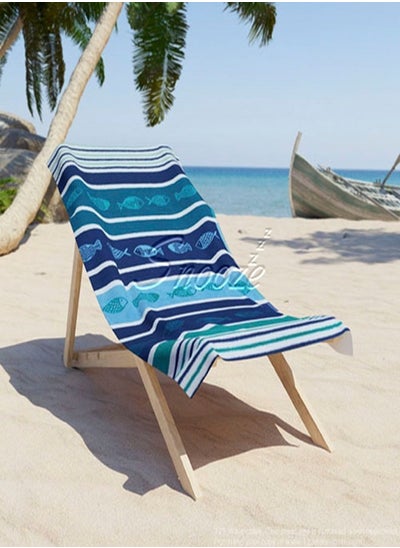 Buy Snooze Beach towel, 170*90 cm, ocean fish design in Egypt