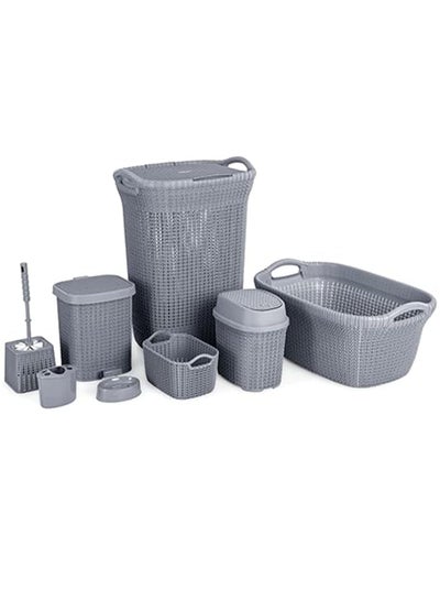 Buy Palm set 8 pieces, gray 6221999658498 in Egypt