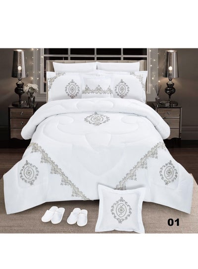 Buy Panorama Home Elsa comforter set Double bed 12 pcs microfiber Cotton comforter set for all season in UAE