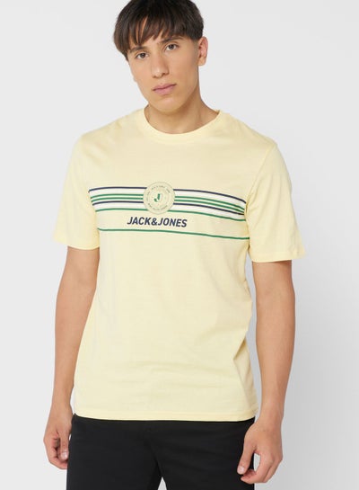 Buy Striped Crew Neck T-Shirt in UAE