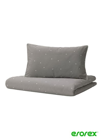 Buy Duvet Cover 1 Pillowcase For Cot Dot Pattern 110X125/35X55 Cm in Saudi Arabia