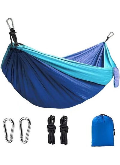 اشتري Camping Hammock, Lightweight Nylon Parachute, Breathable, Soft, Great for Teens Adults and Seniors, Portable Hammocks with Straps for Backpacking, Travel, Hiking, Indoor, Outdoor في السعودية