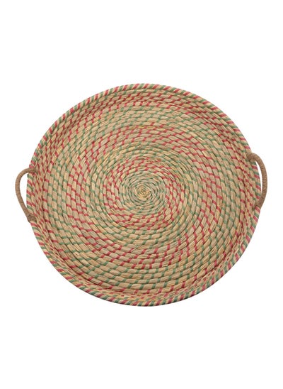 Buy Woven wicker heritage dish, Beige, Size 35 Cm in Saudi Arabia