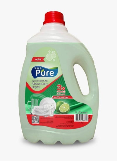 Buy Dishwashing Liquid with Green Lemon & Mint Scent 3 L in Egypt