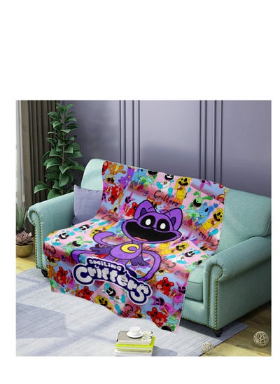 Buy poppy playtime smiling crittersFlannel Throw Blanket  Super Soft Lightweight  Air Conditioner Blanket Cooling Summer Blanket Towel Blanket for Couch in Saudi Arabia